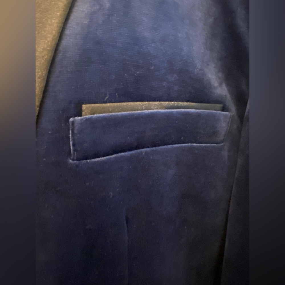 Inc International Concept Men’s New Velvet Jacket Blue - Picture 3 of 13